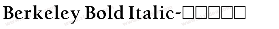 Berkeley Bold Italic字体转换